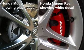   sticker to fit Honda Mugen racing brake calipers x2 front x 2 rear