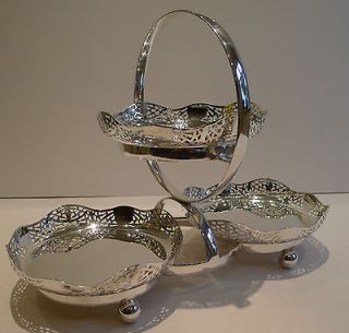   Antique English Silver Plated Cake Stand c.1900 by Thomas Woolley