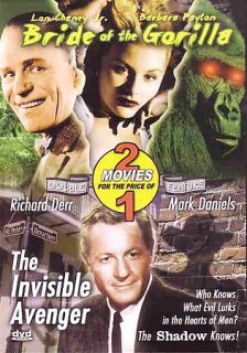  the Gorilla/The Invisible Avenger (DVD, 2006) Raymond Burr, Lon Chaney