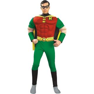 Deluxe Muscle Chest Robin Costume Adult Mens Superhero Super Friends 