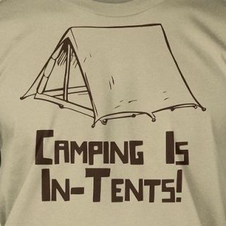 Camping Is In Tents Intense Funny Retro Camper Out Doors Tee Shirt T 