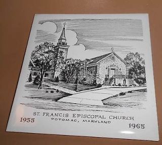 Vintage 1955 1965 St. Francis Episcopal Church Potomac Maryland 