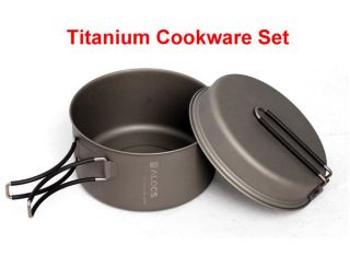 Person Cookware Set Camping Titanium Pot Outdoor Pots Sets 180g TW 