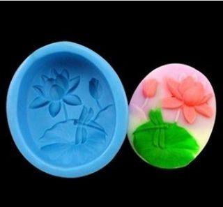 1pcs Lotus With Round (R0393) Silicone Handmade Soap Mold Crafts DIY 