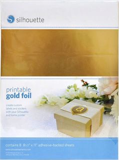 Silhouette Self Adhesive Printable Gold Foil Paper Packs~ LOW 