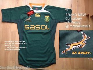   XXL SOUTH AFRICA SPRINGBOKS TEST RUGBY SHIRT JERSEY CANTERBURY OF NZ
