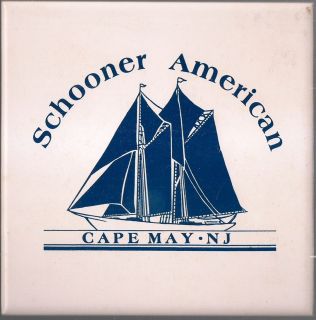 Souvenir Ceramic Tile Schooner American Cape May, NJ