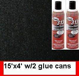 15ft x 4ft BLACK 2 CANS 313 GLUE ADHESIVE for teardrop campers 