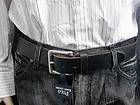 Carhartt Mens Womans Black Leather Nickel Buckle Belt NWT Size 36 