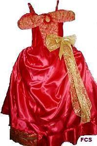 BARBIE RED Eden Christmas CAROL dress costume 3/4/5 NEW