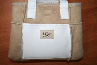 Ugg Australia Beige Leather Tan Handbag Purse AUTH