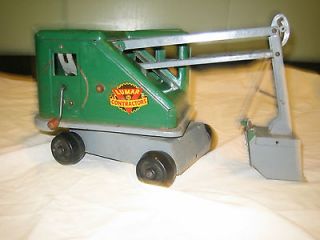 Antique Marx Lumar Steam Shovel Pressed Steel Green EXCELLENT NO 