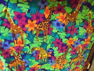 Colorful Giraffe Cooton Print Fabric,One Yard.