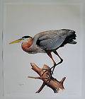   Limited Edition Artist Proof, Great Blue Heron by James F. Lansdowne