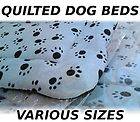 Quilted Pet Cat Dog Pillow bedding Matress Bed Padded Grey Black FREE 