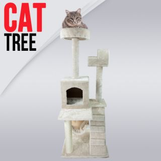 Deluxe 50 Cat Tower Tree w Condo Scratcher Furniture Kitten House 