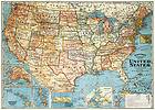 Cavallini & Co. United States Map Decorative Wrapping Paper 20x28