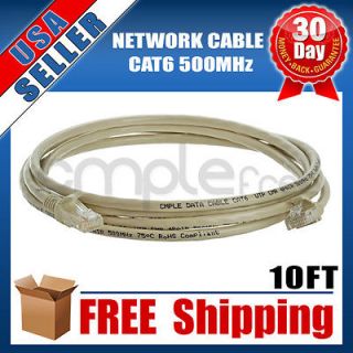   RJ45 500MHz Ethernet LAN Network RJ 45 Cable CAT 6 Cord PS3 xBox 10FT