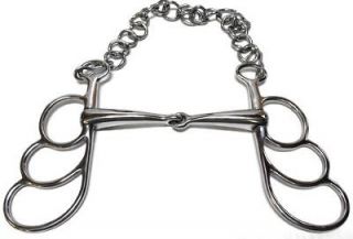 SS Butterfly Bit with Curb Chain Horse Tack