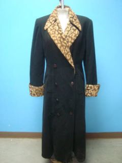 Simon Chang Long Wool Cashmere Women Coat Jacket SZ 8