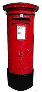 RED POST BOX   LIFESIZE CARDBOARD CUTOUT / STANDEE