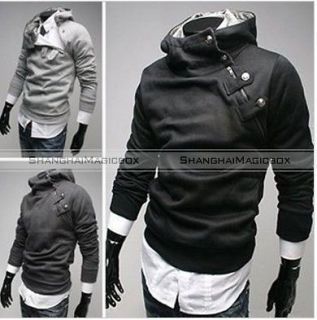   Vintage Casual Zip Slim Hoodie Hooded Jacket Coat Outwear MHUDI024