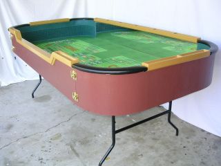 96 craps table; choice felt colors, great for home use portable 