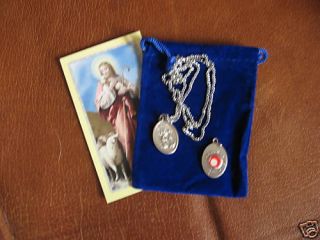 St. Rita Relic Saint Medal with 24 Inch Necklace
