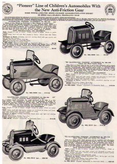 1933 Ad PIONEER PEDAL CARS, PONTIAC, HUPMOBILE, AUBURN, PLAYGROUND 