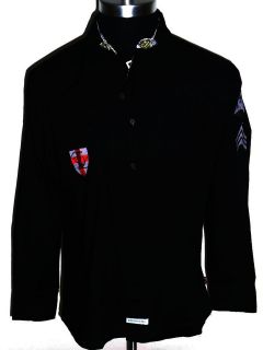 ENGLISH LAUNDRY, JOHN LENNON  100% Cotton L/S Shirt Karma  Black S 