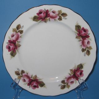 Elizabethan Bone China Salad Plate (s) Pink Red Roses Taylor Kent 