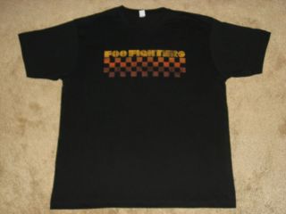 Foo Fighters Checkers S, M, L, XL Black T Shirt
