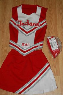 INDIANS Real Cheerleader Uniform + Bloomers/Brief​s Outfit Costume 