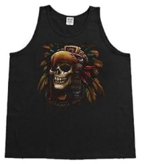 Aztec Warrior Skull Mens Tank Top Muscle t shirt