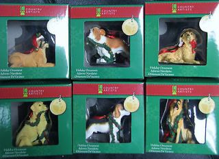 Collectible Christmas DOG Ornament German Shepard Boxer Beagle 