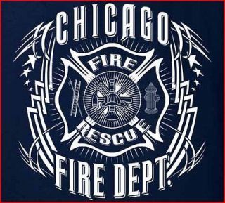 Chicago Fire Department T shirt Tribal M L XL 2XL 3XL 4XL   Short/Long 