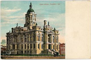 Court House   Frankfort Indiana IN   c. 1910s Unused Postcard