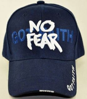 NO FEAR GOT FAITH JESUS CHRISTIAN BALL CAP HAT NAVY