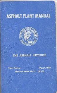 Asphalt Plant Manual 1967 Engineering Plant Inspector Equipment Fold 