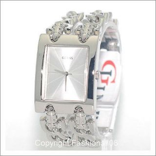 GUESS LADIES SUN SILVER CHAIN STAINLESS STEEL WATCH G75916L