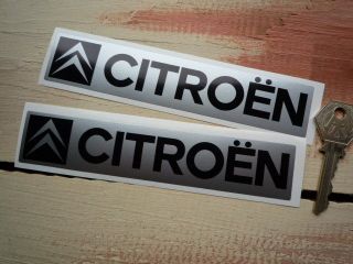 CITROEN oblong Silver Racing Car Stickers C2 C3 C4 2cv