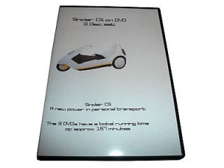 RARE SINCLAIR C5 DVD SET OF 3 DISCS A MUST FOR ANY SINCLAIR C5 OWNER