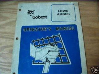 Bobcat Lowe Auger Operators Manual