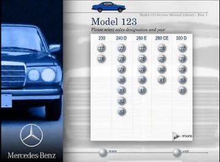   BENZ W123 STAR CLASSIC SERVICE MANUAL LIBRARY ALL 123 1977 1985 ON CD