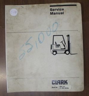 1980s CLARK PMA 414 465Y Y465 Diesel Forklift Fork Lift Truck SERVICE 