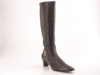 New KAREN SCOTT Womens Brn Knee High Tall Side Zip Up Wide Calf Boots 