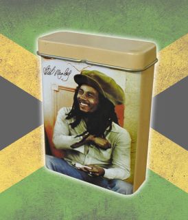 Bob Marley Reggae Cigarette Tin/Cigar Tin/Tobacco Case NEW