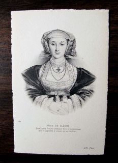 ANNE OF CLEVES Fourth Wife of Henry VIII English Royalty Postcard 1515 