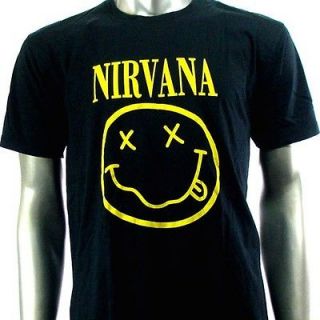Sz M Nirvana Kurt Cobain T Shirt Biker Men Punk Music Rock S16