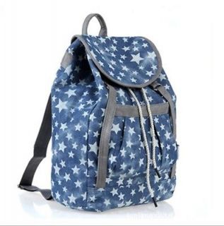 Retro Vintage Star Canvas Student bags Schoolbag backpack Traval 